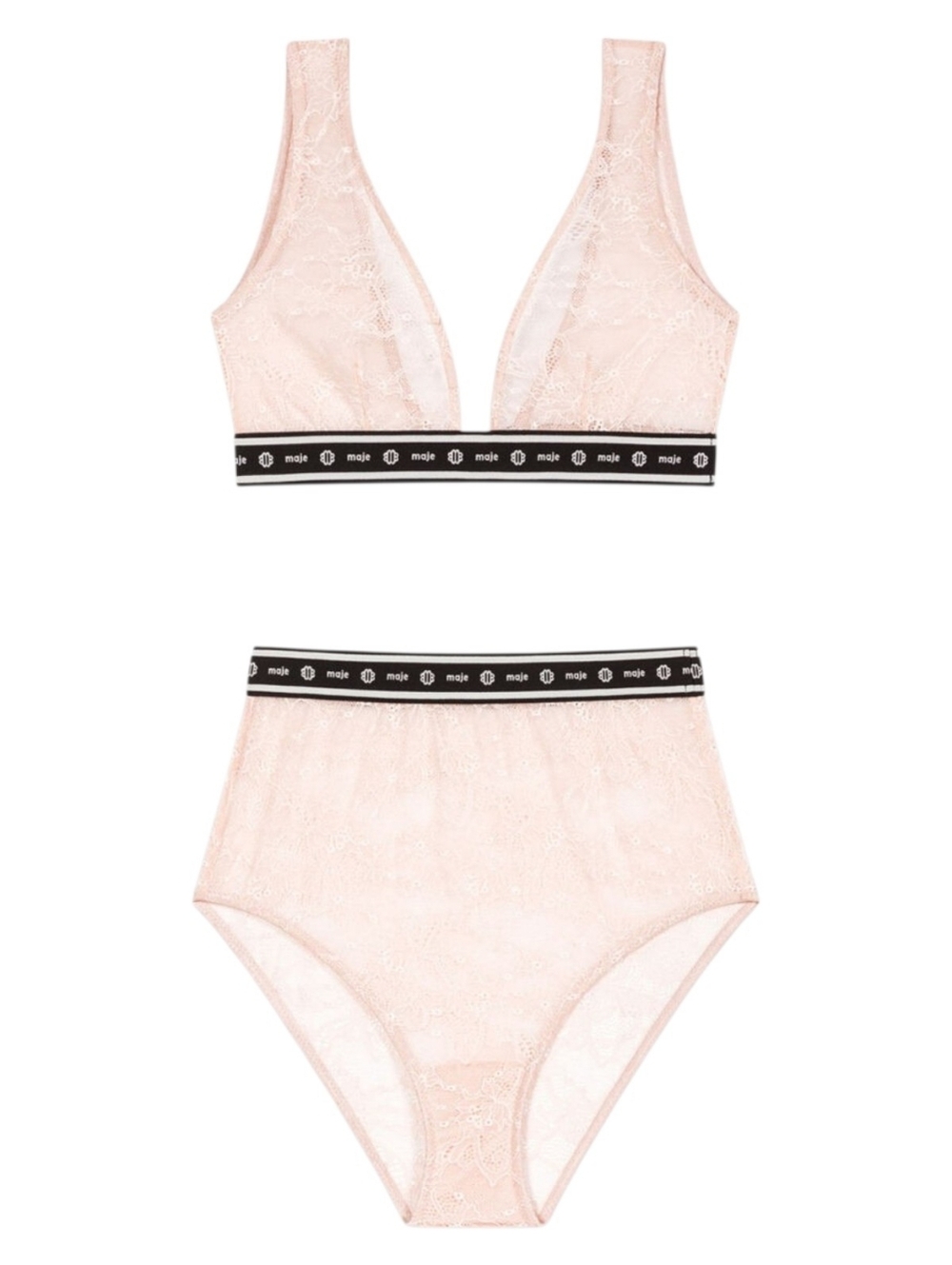 NWT $175 MAJE Lace Lingerie Set Large (Size 3)